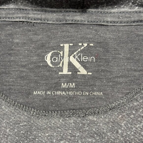 Calvin Klein Gray Cowl Neck Pullover Sweatshirt M Distressed Grunge Soft Knit - Picture 11 of 16